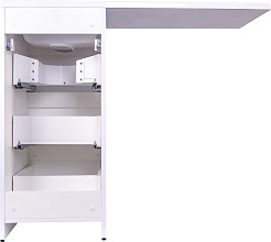 Style Line Мебель для ванной Даллас 100 R Люкс Plus 3 ящика белая – фотография-11